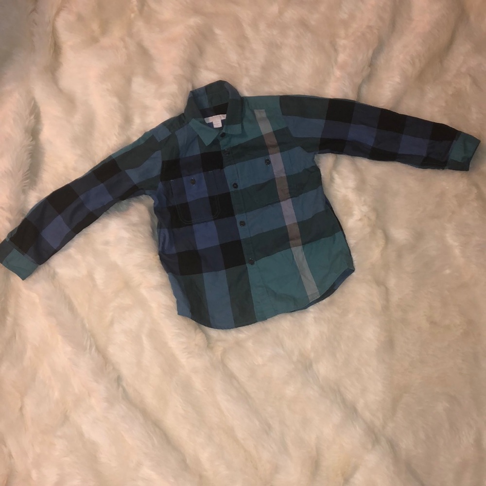 Spring Blues Burberry Long Sleeve Shirt